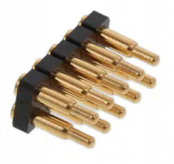 Pogo Pin Connector SMD 10 Pos. (2 Rows x 5 Pos.) P2.54mm, Height 7.5mm, Brass Gold Plated