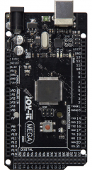 Arduino MEGA2560-compatible Evaluation Board based on ATmega2560; 54 digital I/O (incl. 15 PWM); 16 analog inputs; USB; ICSP header; Reset button