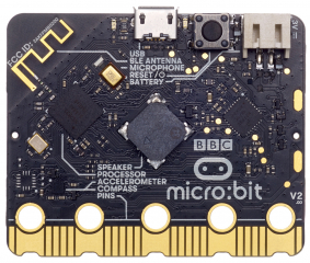 BBC micro:bit V2 - Single Board Computer with 32-bit ARM Cortex™ M0 CPU, Speaker, Microphone