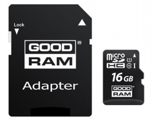 16GB microSDHC (Class 10) UHS-I 80MB/s, included SD Adapter