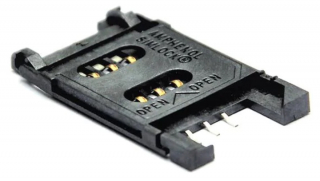 SIM/SAM PIN 6 POS 2.5mm Solder ST SMD SIMLOCK® 1A T/R