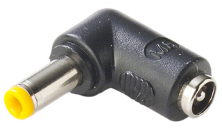 Connector reduction 2.1x5.5 Jack to 2.1x5.5 Plug (L) 90°