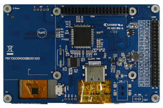 800x480, 5", 120.7x75.8x23.2mm, TFT+Capacitive Touch, LED B/L, HDMI interface for Raspberry Pi 3 Model B
