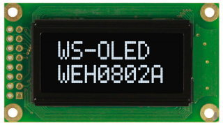 Character OLED Display 8x2 White 58 x 32 x 10 mm, 5V  ||  DISCONTINUED