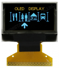 Graphic OLED Display Module; COG; 0.96" 128x64; Dual-Yellow/SkyBlue; 26.7x19.3x1.3mm; SSD1306 IC; Interface: 6800/8080/SPI/I2C; 3.0V; -40°C to +80°C