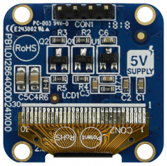Graphic OLED Display Module; COG+PCB; 0.96" 128x64; Dual Color/128x16 Yellow+128x48 Sky Blue; 27.3x27.3x2.72mm; SSD1306 IC; I2C; -40°C to +80°C