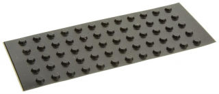 Крачета за кутии, самозалепващи се, диаметър 8 мм, височина 3 мм, черни | 60 бр. на една подложка
