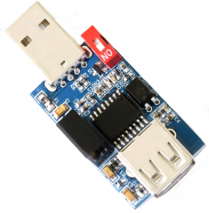 Single channel isolated USB-USB module, USB2.0, Visol=1500V, 1.5/12Mbps, Pout=1.0W, 23.3x40mm