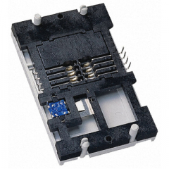 10 (8 + 2) Pos. Smart Card Connector Through Hole, Right Angle Gold, GXT™