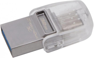 Kingston 32GB DT microDuo 3C, USB 3.0/3.1 + Type-C flash drive