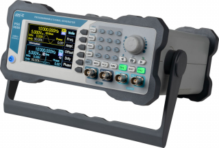 Programmable 2-channel Signal Generator; 1nHz to 80MHz / ±5ppm; 1-channel counter; Sampling Rate 300 MS/s; Vertical Resolution 14 bits; 3.5" TFT LCD