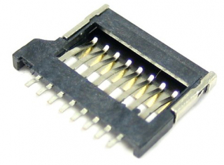 Micro SD Socket; Push-Pull; Short Profile; w/o Cover; SMD 