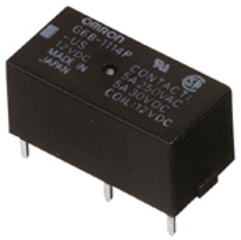 Subminiature Power Relay, Non Latching, 24VDC, 8.3mA, SPST-NO, 250VAC/30VDC, 5.0A, 20x10x10mm, PCB 