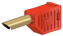 Plug Stackable ?4 mm for self-assembly of test leads; Solder connection; 19A/30VAC(60VDC); Red