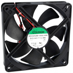 Fan Axial, 24VDC, 120x120x25mm, 5.0W, 183.83m3/h, 3100RPM