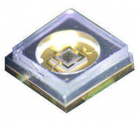 SMD Blue, 467.5-470.5nm, Water Clear Lens,225-285mcd, If=30mA max, Vf=3.05-3.35V, 120°, R/A, 4.0x3.55x3.95mm