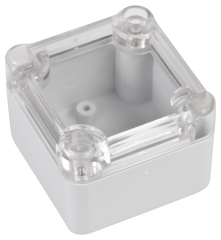 Universal enclosure; clear lid; ABS; 51 mm x 49 mm x 36 mm; IP65