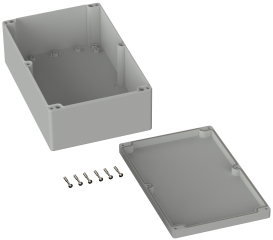 Universal Enclosure;  polycarbonate;  light grey; 250 mm x 160 mm x 90 mm; IP65