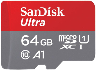 64GB microSDHC (Class 10/A1) UHS-I