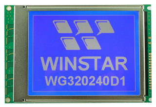 320x240 pix; 142x96x15.7mm; STN Negative, Blue; Transmissive, W.T, 6:00; LED B/L White; -20°C~+70°C