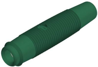 Banana socket 4mm, 16A, 60VDC, green, for cable up to 2.5mm2