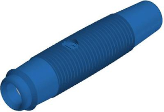 Banana socket 4mm, 16A, 60VDC, blue, for cable up to 2.5mm2