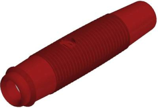 Гнездо банан 4mm, 16A, 60VDC, червен, за кабел до 2.5mm2