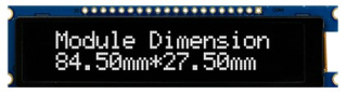 Character OLED Display 16x2; White; COG+FR+PCB; SSD1311 Controller; Interface 6800, 8080, SPI,  I2C; 5.0V; -40 to +80°C