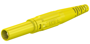 Insulated banana plug 4mm, 32A / 600V ( CAT III ), 1000V ( CAT || ), Yellow, screw connection