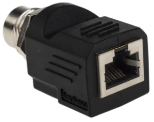 In-Line Straight Adapter from M12(M12 4 Pole D-code) to RJ45(8Ways), Receptacles
