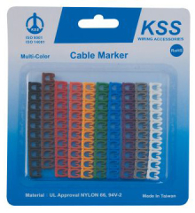 SM Type Cable Markers, consecutive numbers 0-9 100 pcs / Box (@ 10 pcs), AWG 12 ~ 10