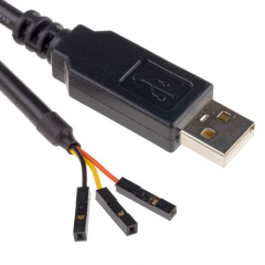 USB A to UART, 3.3V TTL logic level, Raspberry Pi compatible flying leads, 1.0m, 300 baud to 3 Mbaud