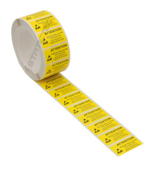 label "Attention ESD Sensitive Products"-25x45mm, roll 1000pcs