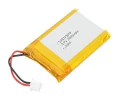 Rechargeable Battery, Lithium Polymer, 2000mAh, 3.7 V, Connector JST-XHP-2, 63x43.5x7mm