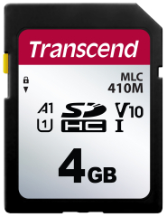 4GB SD Card UHS-I A1 U1, MLC; -25°C ~  85°C