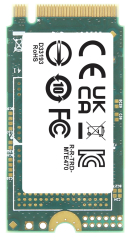 512GB, M.2 2242, PCIe Gen3x4, NVMe, 3D TLC BiCS5, DRAM-less, PE: 3K, TCG Opal; -20°C ~ 75°C