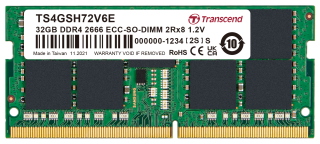 32GB DDR4 2666 ECC-SO-DIMM 2Rx8 2Gx8 CL19 1.2V