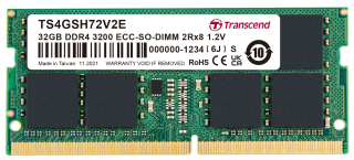 32GB DDR4 3200 ECC-SO-DIMM 2Rx8 2Gx8 CL22 1.2V