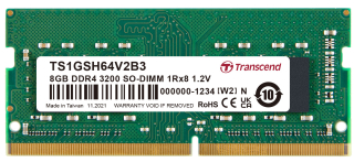 8GB DDR4 3200 SO-DIMM 1Rx8 1Gx8 CL22 1.2V