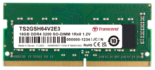 16GB DDR4 3200 SO-DIMM 1Rx8 2Gx8 CL22 1.2V