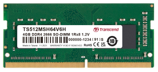4GB DDR4 3200 SO-DIMM 1Rx8 512Mx8 CL22 1.2V