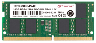 16GB DDR4 2400 SO-DIMM 2Rx8 1Gx8 CL17 1.2V