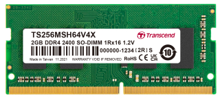 2GB DDR4 2400 SO-DIMM 1Rx16 256Mx16 CL17 1.2V