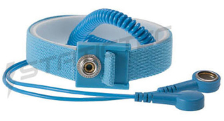 Anti-Allergy Wrist Strap Set, 1.8m PU Coil Cord, 10mm to 10mm female socket