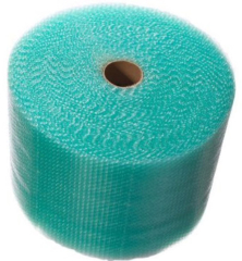 Antistatic bubble pack roll, 0.5m x 200m, green colour