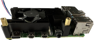 Raspberry Pi 4 Model B 2GB custom Kit; Official Power Supply; 64GB Sandisk High Endurance SD Card, Heatsink and Fan set