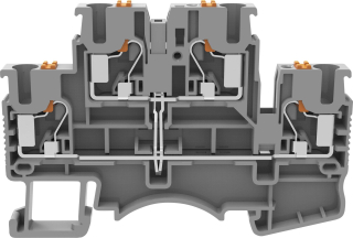 Клема редова пружинна 0.14…1.5mm2 за шина TS35x15, TS35x7.5, 16A 500V, сива