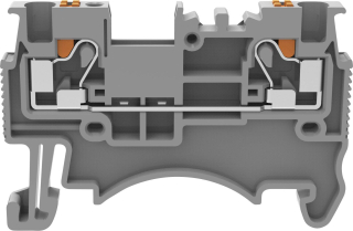 Клема редова пружинна 0.2…1.5mm2 за шина TS35x15, TS35x7.5, 17.5A 500V, сива