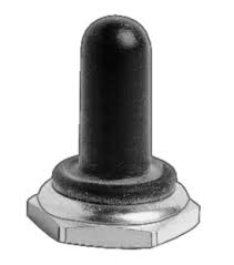 Switch Sealing Boot; Full Toggle; Silicone, Black; Hex Nut Nickel Plated; For 600H, 660, 1000, 1500, 3600 Series