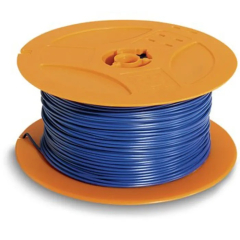 Wire, Stranded, PVC, AWG 16, 1.5mm2, Outer diameter 2.8-3.4mm, Blue, 750V, Ring 100m, Price is for 1.0m